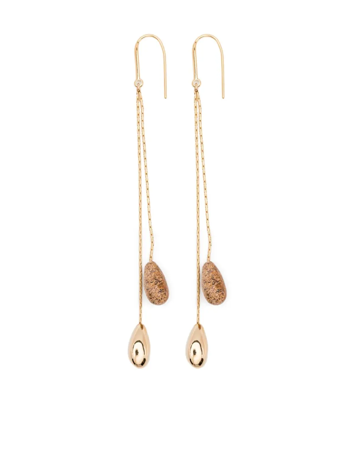 ISABEL MARANT Imala ゴールドチェーン ストーン イヤリング - 画像1