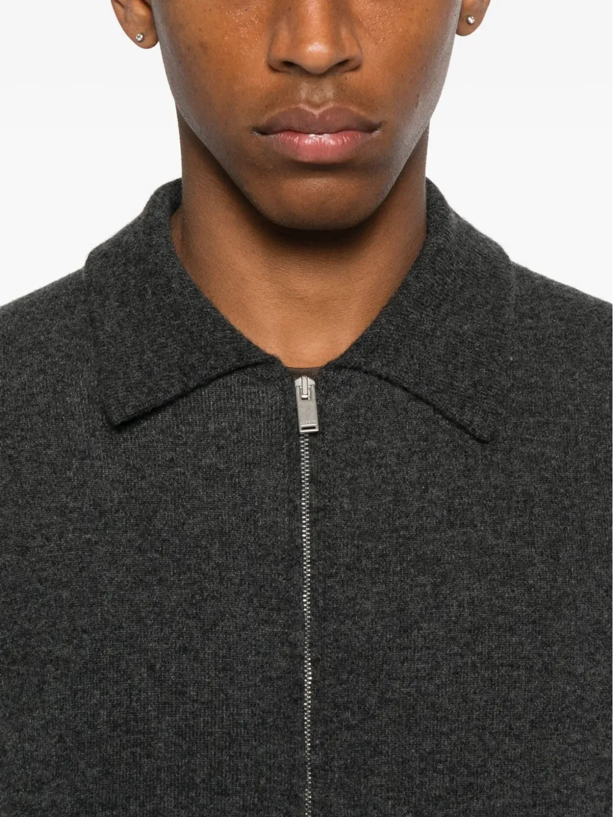 Lardini ジップファスナー付きカーディガン - ブラック - 画像5