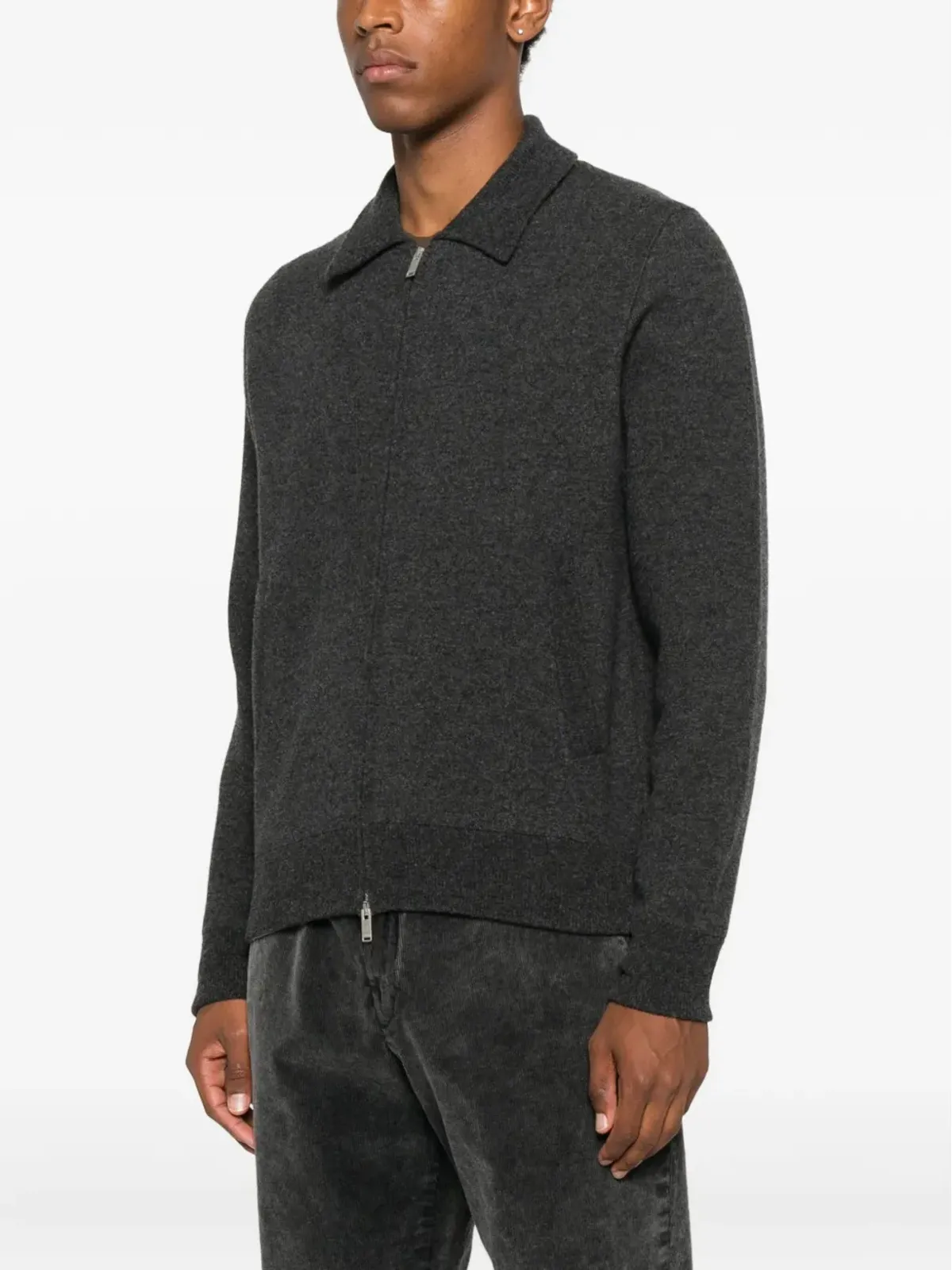 Lardini ジップファスナー付きカーディガン - ブラック - 画像3
