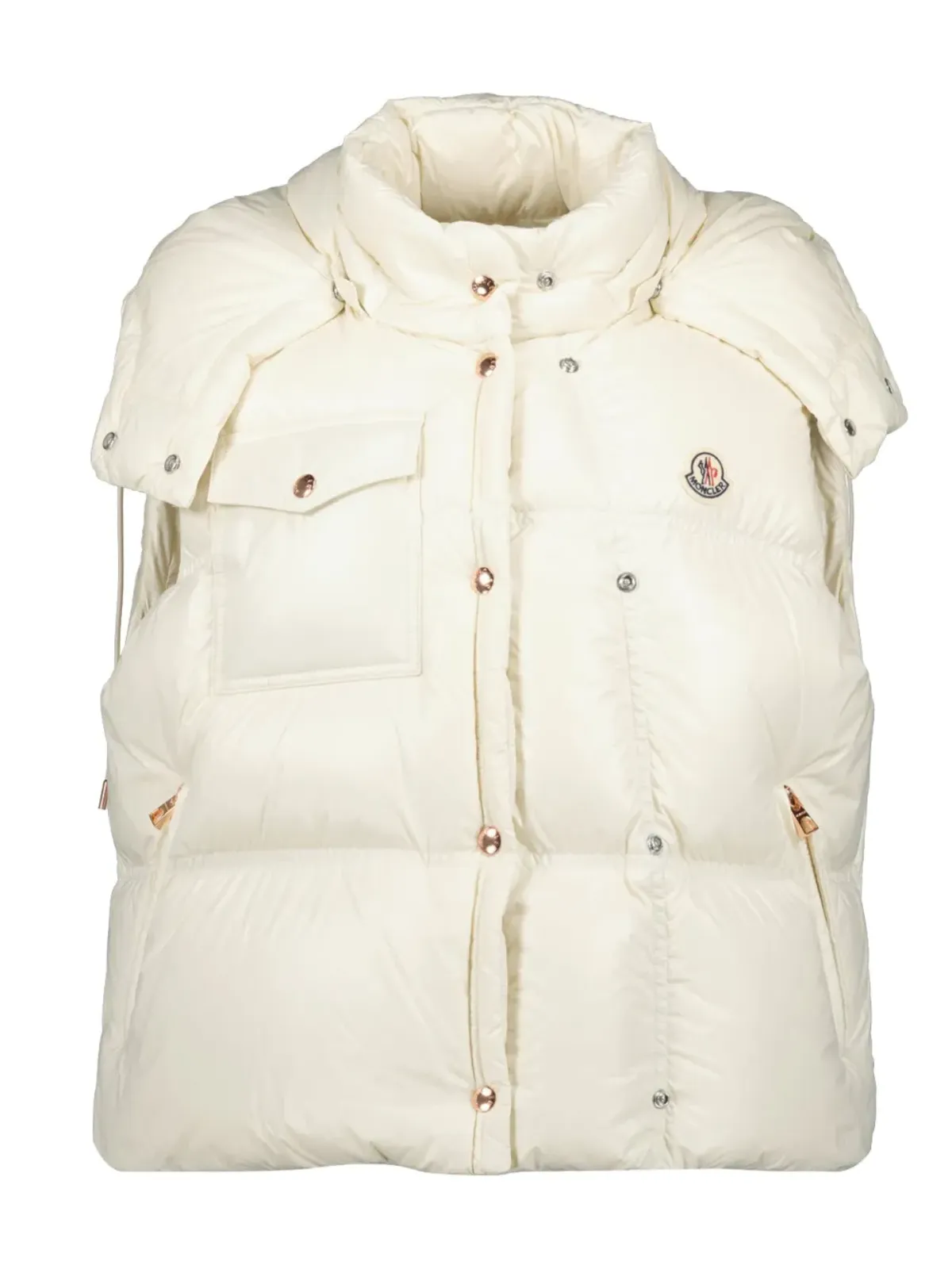 Moncler キルテッド フード付き ダウンジレ - 画像1