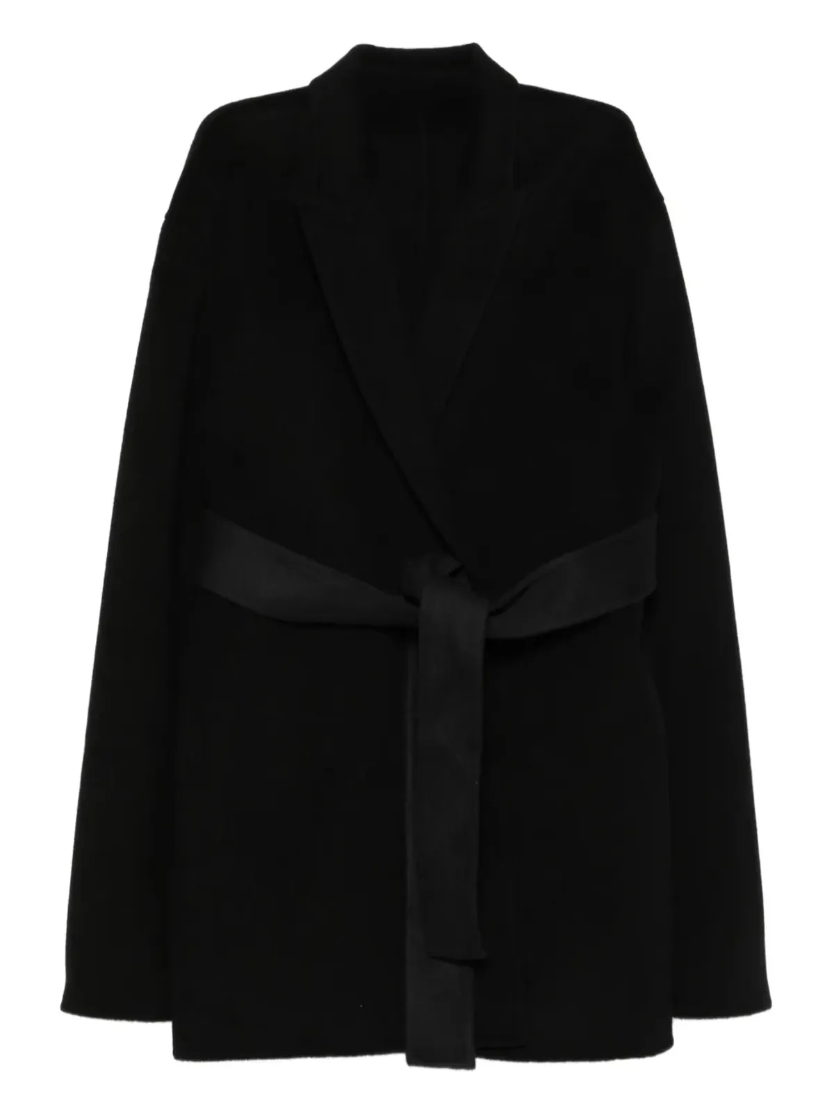 Alberta Ferretti ベルト付きラップ長袖コート - 画像1