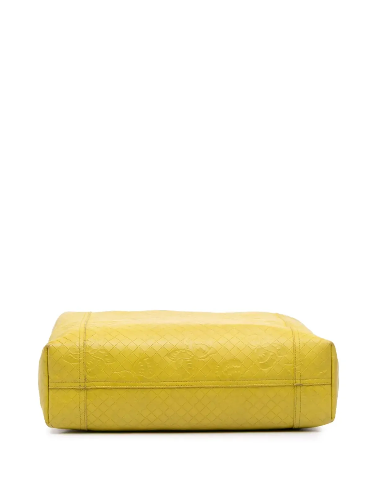Bottega Veneta - レザー イントレッチオミラージュ バタフライ トートバッグ - イエロー - 画像4