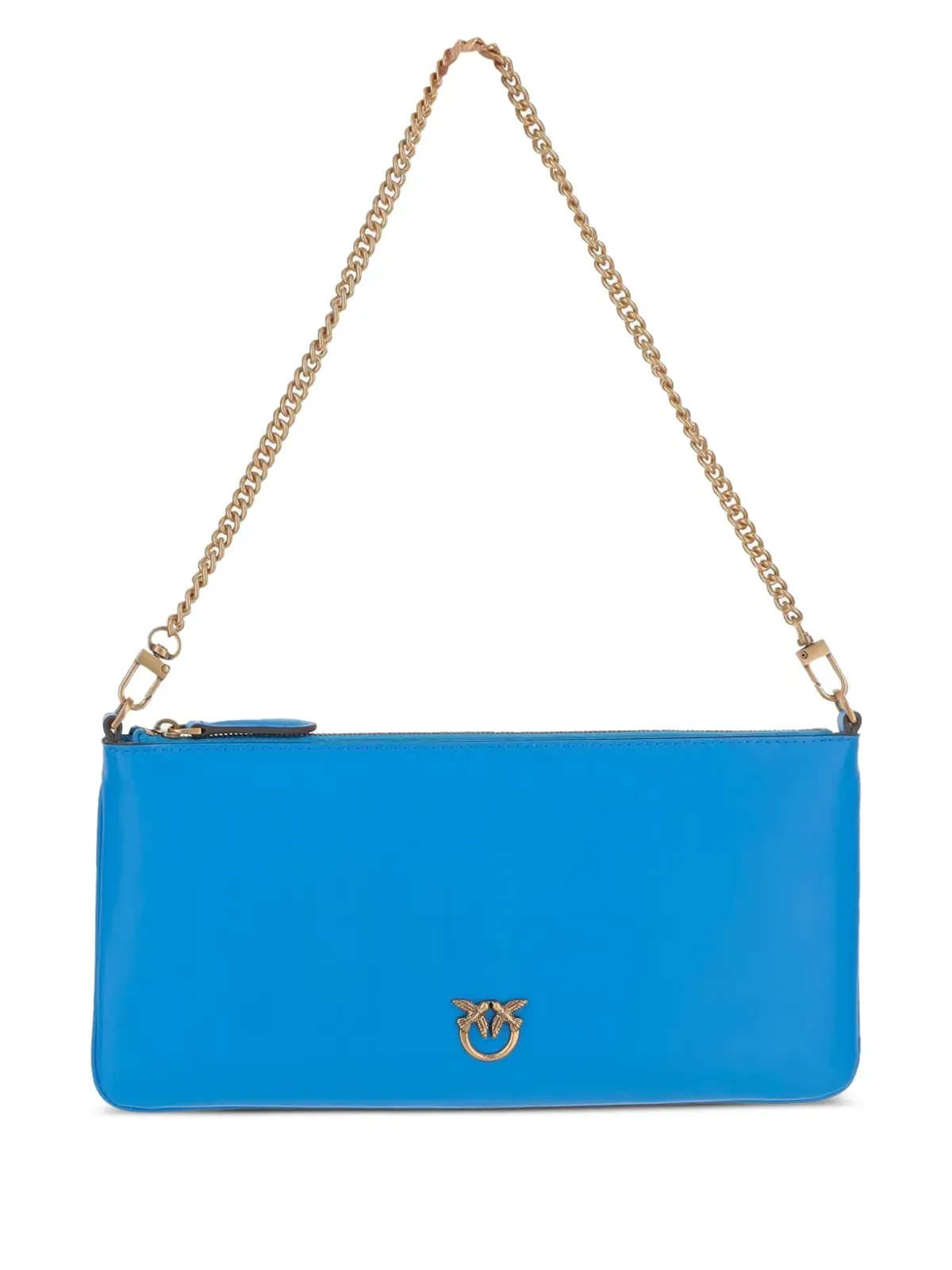 PINKO chain-strap leather clutch - Blue - 画像1