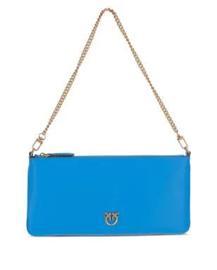 PINKO chain-strap leather clutch - Blue - サムネイル1