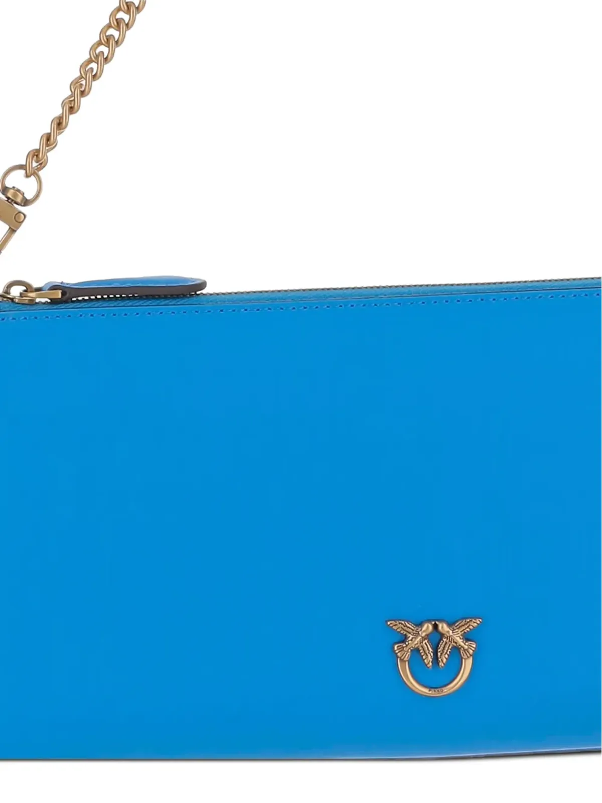 PINKO chain-strap leather clutch - Blue - 画像3