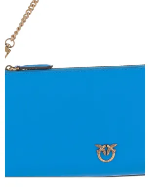 PINKO chain-strap leather clutch - Blue - サムネイル3