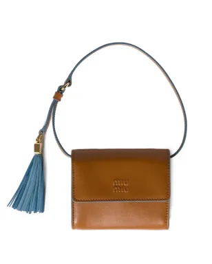Miu Miu レザー タッセル ウォレット - サムネイル2