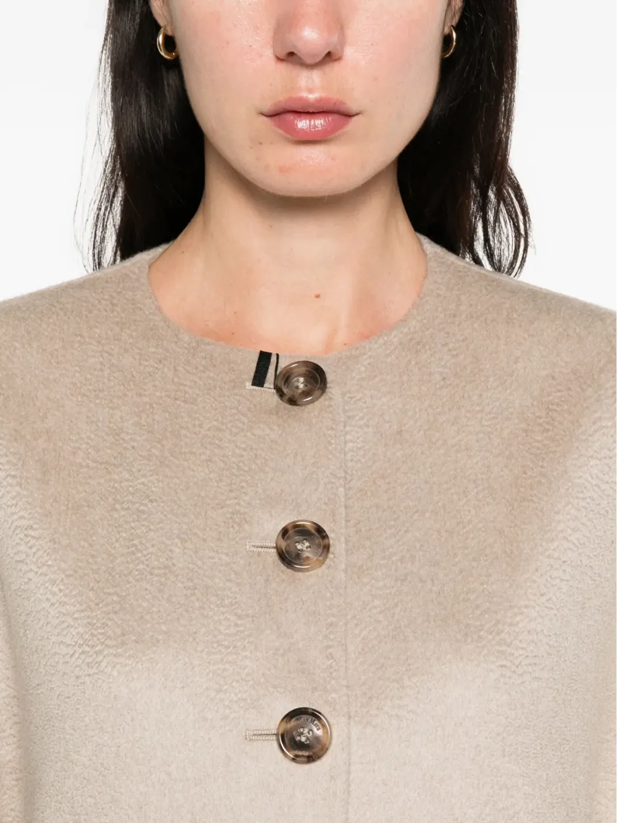 Max Mara ボタン留め カシミア ケープコート - 画像5
