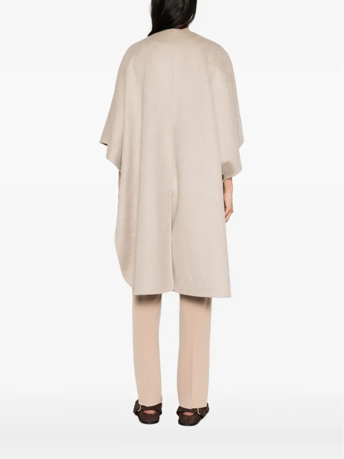 Max Mara ボタン留め カシミア ケープコート - 画像4