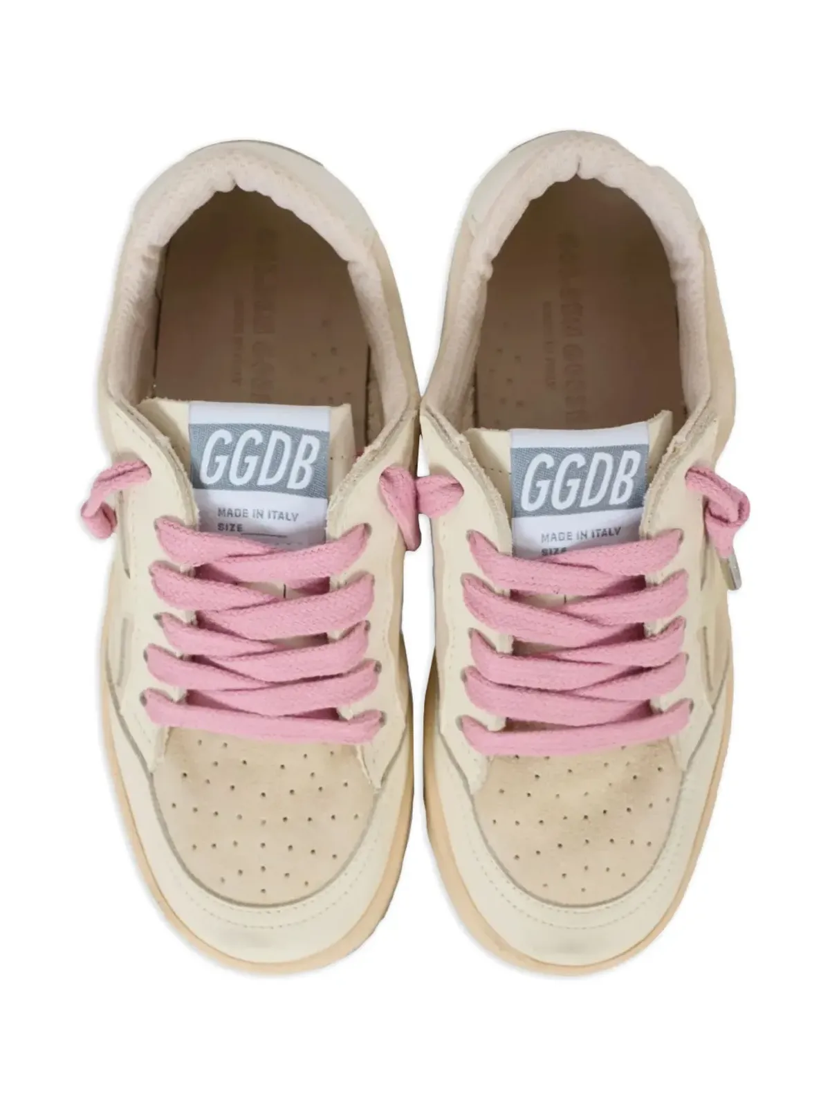 Golden Goose Kids Ball Star lace-up sneakers - Neutrals - 画像3