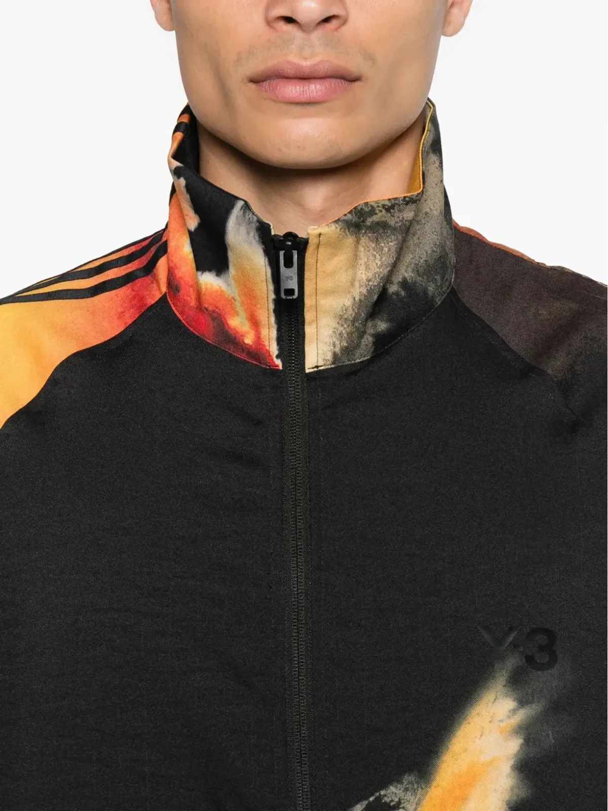Y-3 AOP アブストラクトプリント ジップアップジャケット - ブラック - 画像5