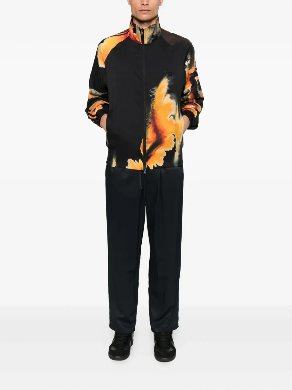 Y-3 AOP アブストラクトプリント ジップアップジャケット - ブラック - 画像2