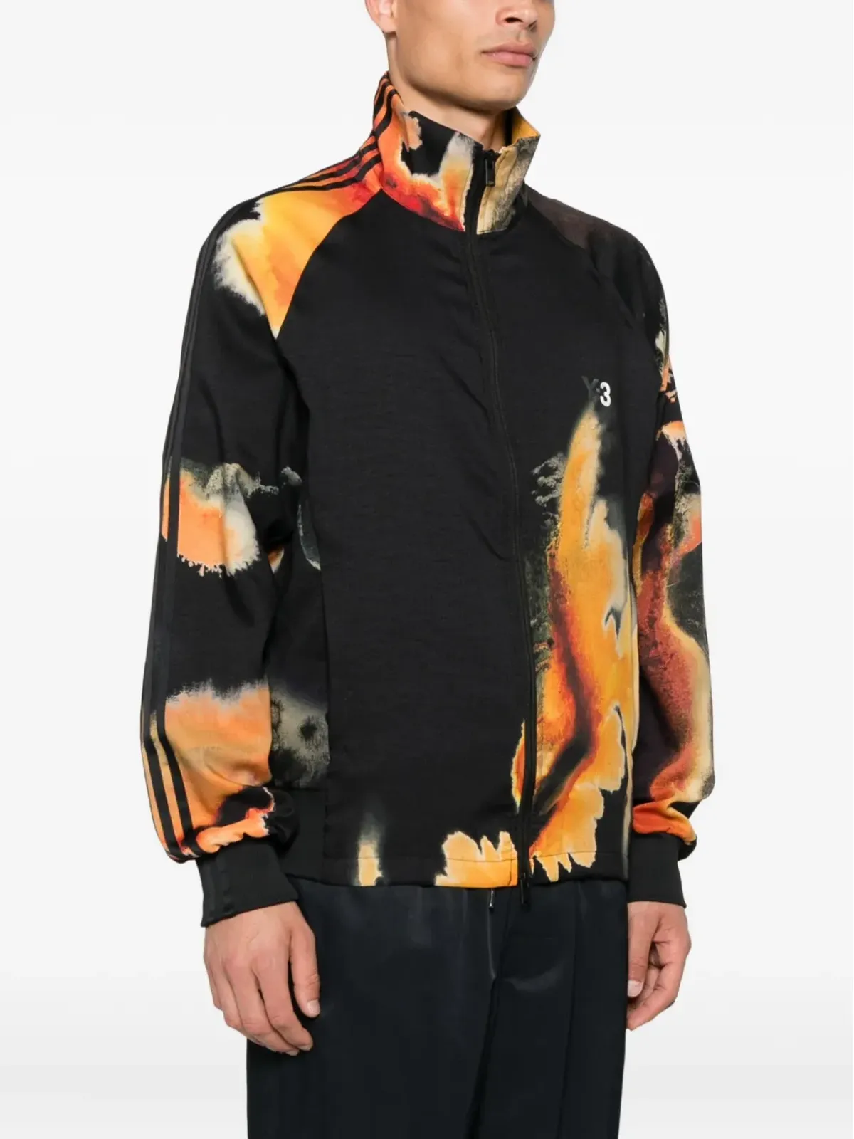 Y-3 AOP アブストラクトプリント ジップアップジャケット - ブラック - 画像3