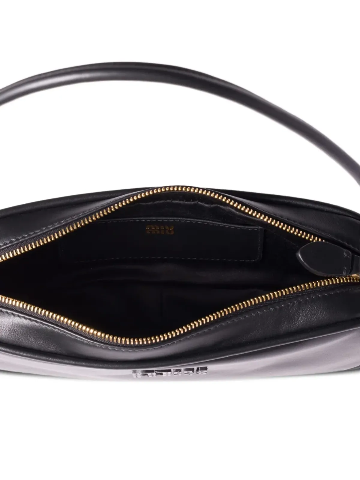 Miu Miu レザー ロゴディテール ミニバッグ - ブラック - 画像5