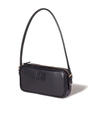 Miu Miu レザー ロゴディテール ミニバッグ - ブラック - サムネイル3