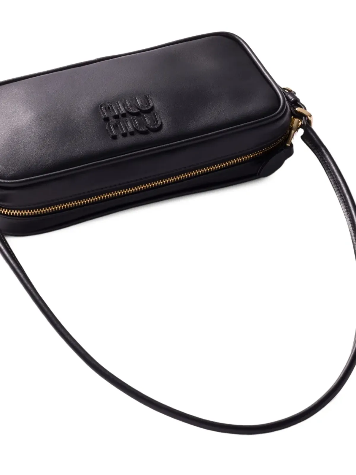 Miu Miu レザー ロゴディテール ミニバッグ - ブラック - 画像4