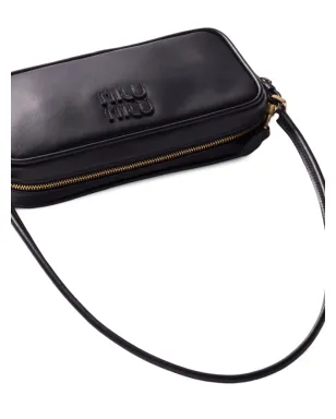 Miu Miu レザー ロゴディテール ミニバッグ - ブラック - サムネイル4