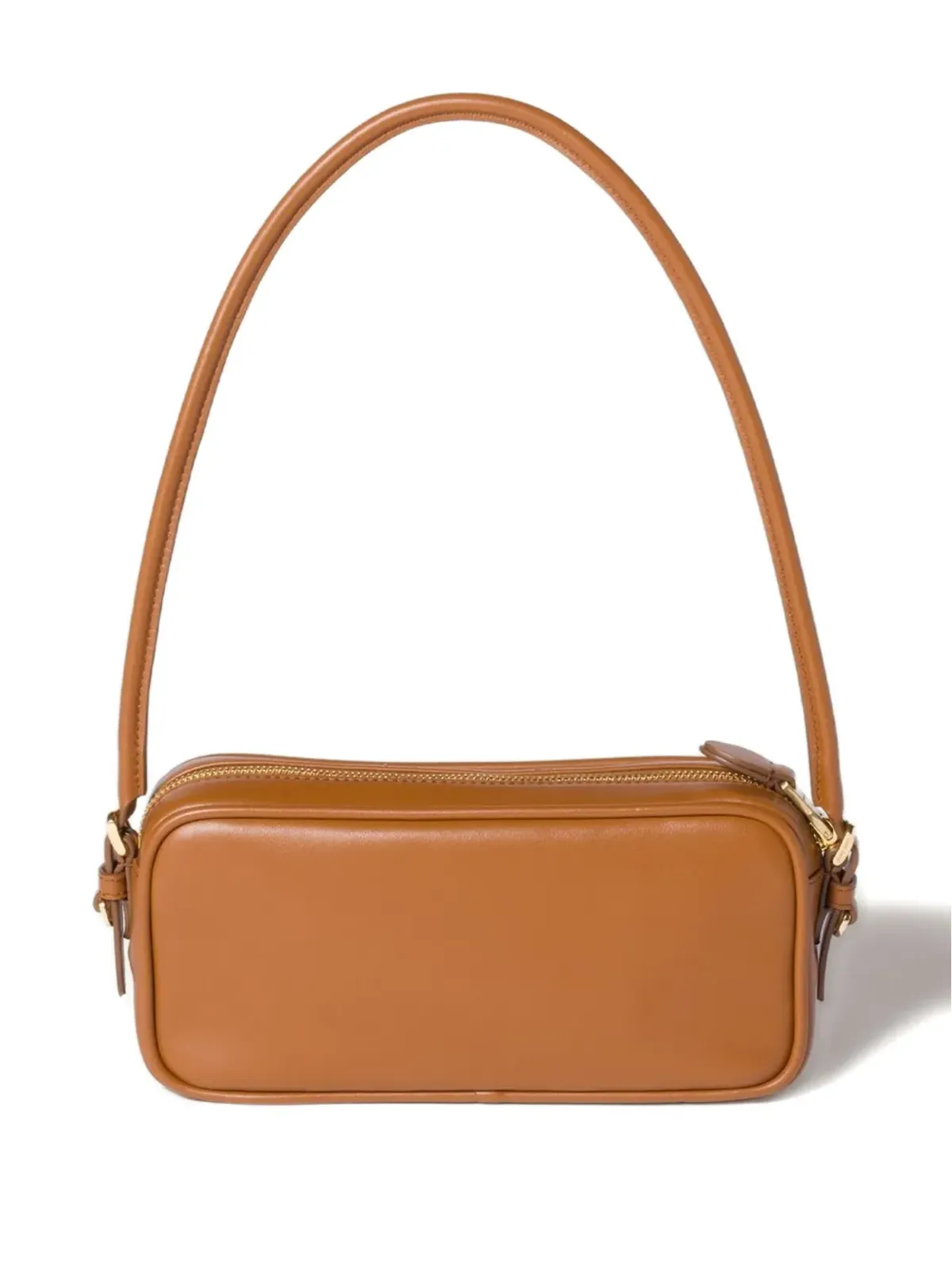 Miu Miu レザー ロゴプレート ミニバッグ - Brown - 画像2