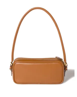 Miu Miu レザー ロゴプレート ミニバッグ - Brown - サムネイル2