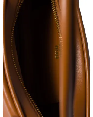 Miu Miu レザー ロゴプレート ミニバッグ - Brown - サムネイル4
