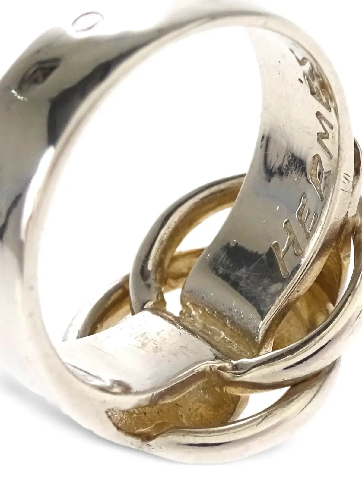 Hermès Pre-Owned Deux Anneaux リング - 画像3