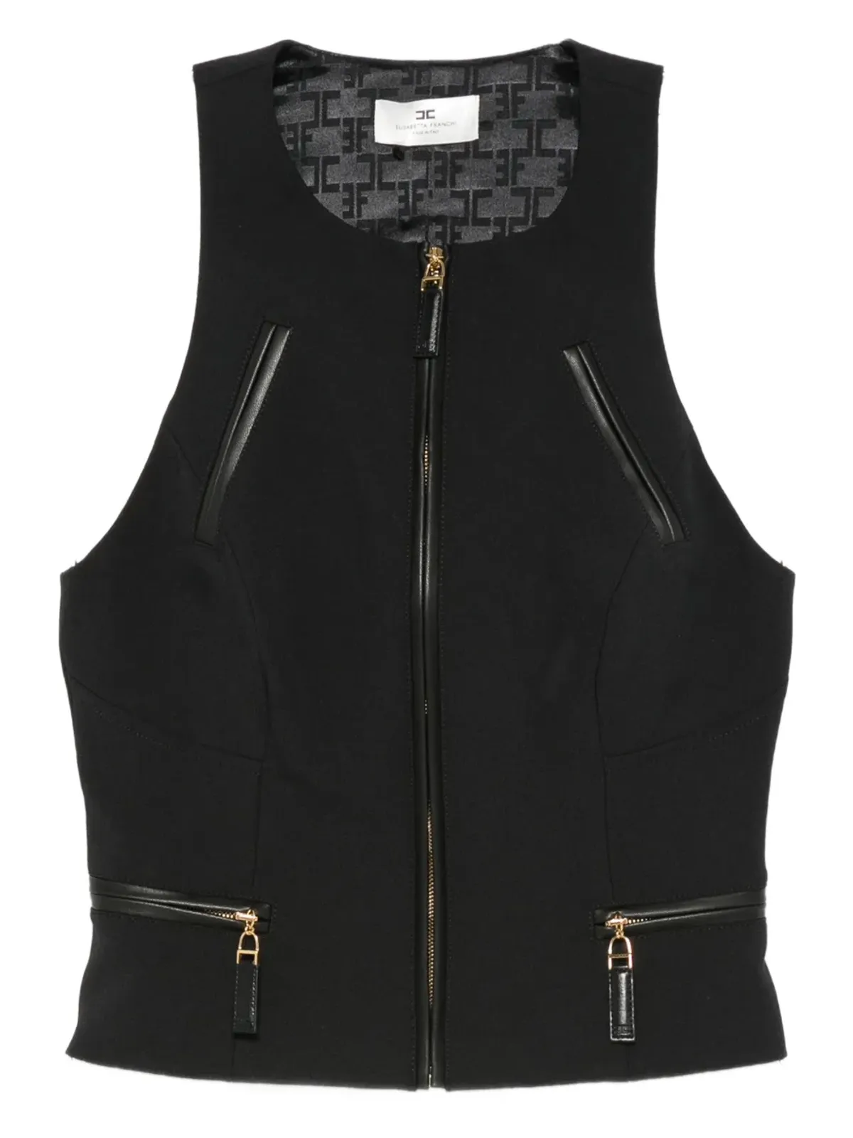 Elisabetta Franchi ジップフロント タンクトップ - 画像1