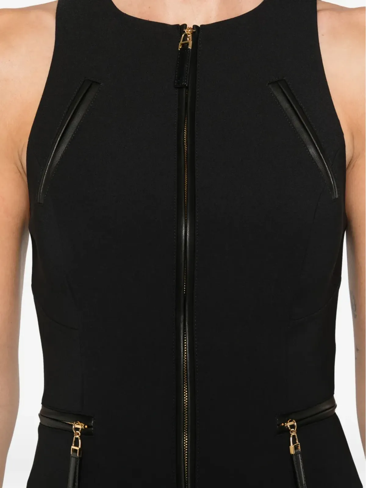 Elisabetta Franchi ジップフロント タンクトップ - 画像5