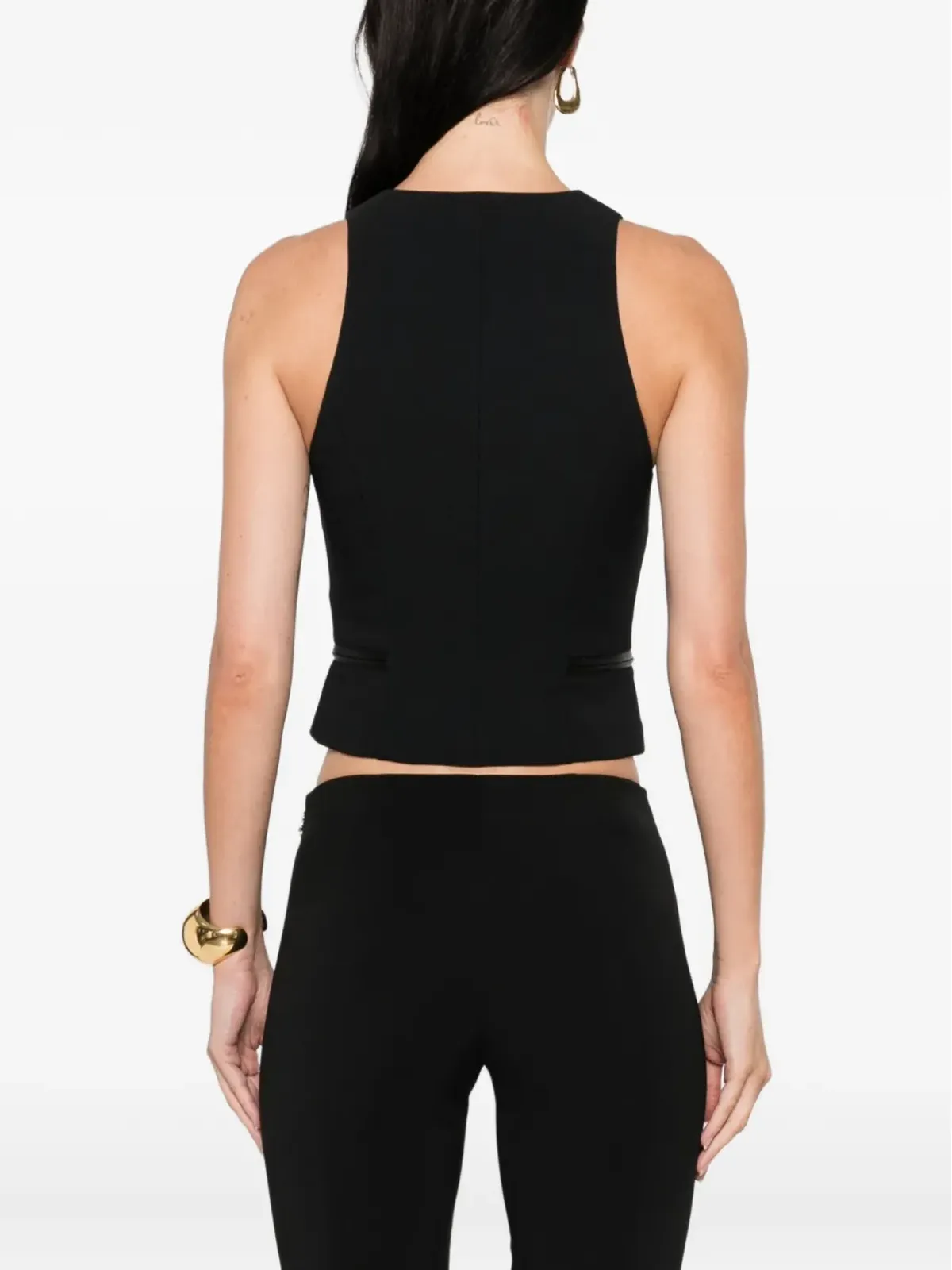 Elisabetta Franchi ジップフロント タンクトップ - 画像4