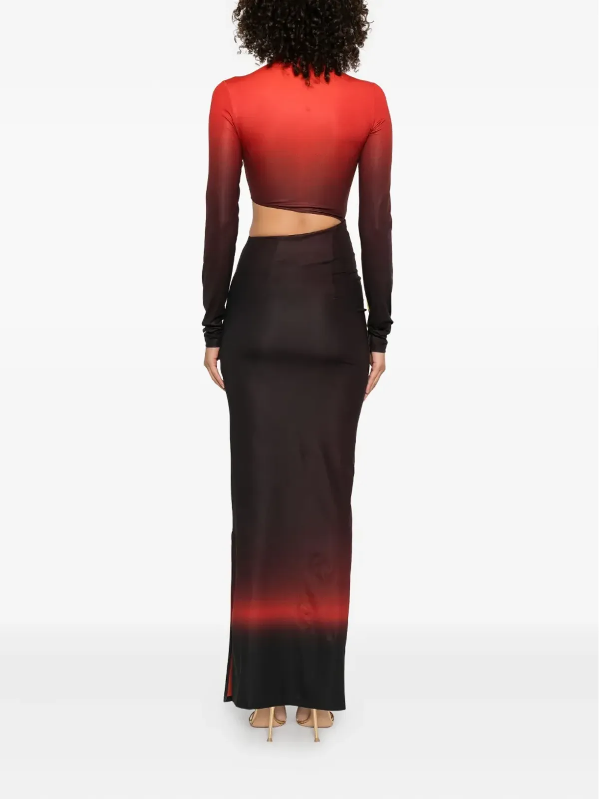 Patrizia Pepe グラデーションプリント カットアウトドレス - 画像4