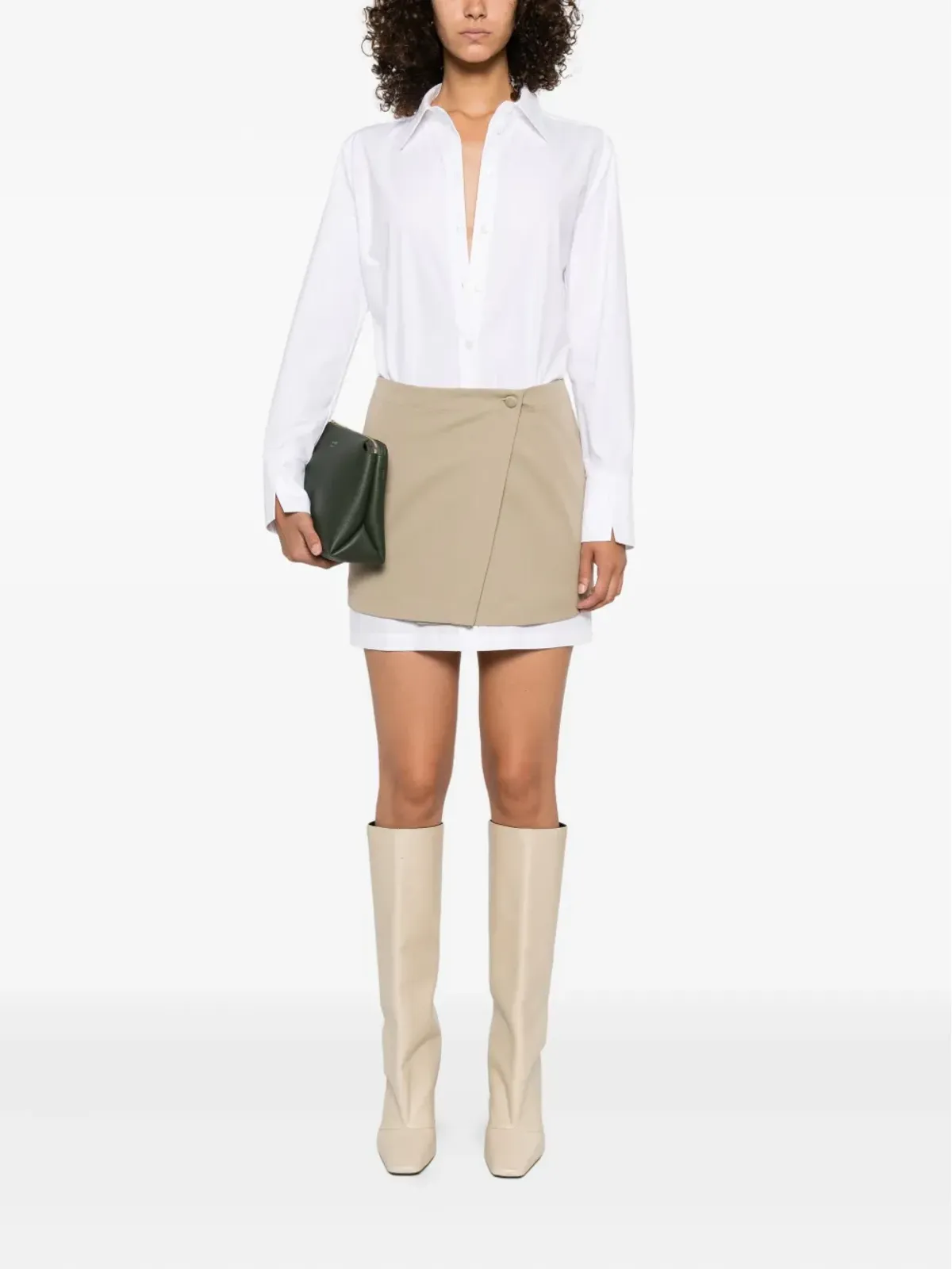 Patrizia Pepe コントラストスカートのシャツドレス - 画像2