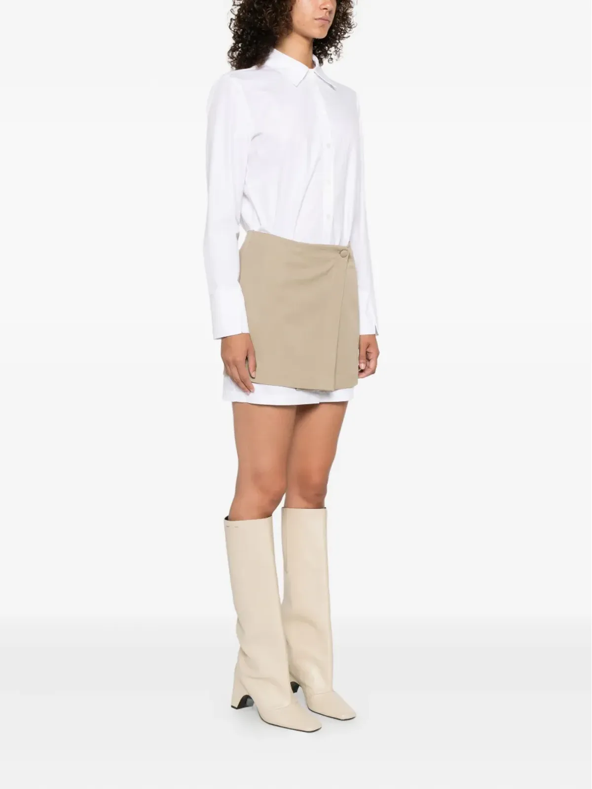 Patrizia Pepe コントラストスカートのシャツドレス - 画像3