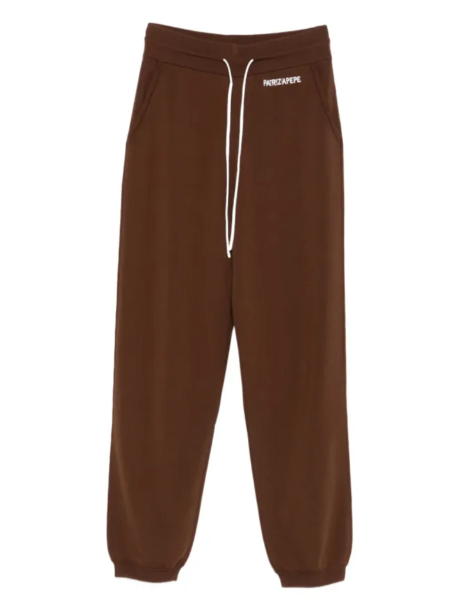 Patrizia Pepe Patrizia Pepe ドローストリングウエスト トラックパンツ - ブラウンの商品画像