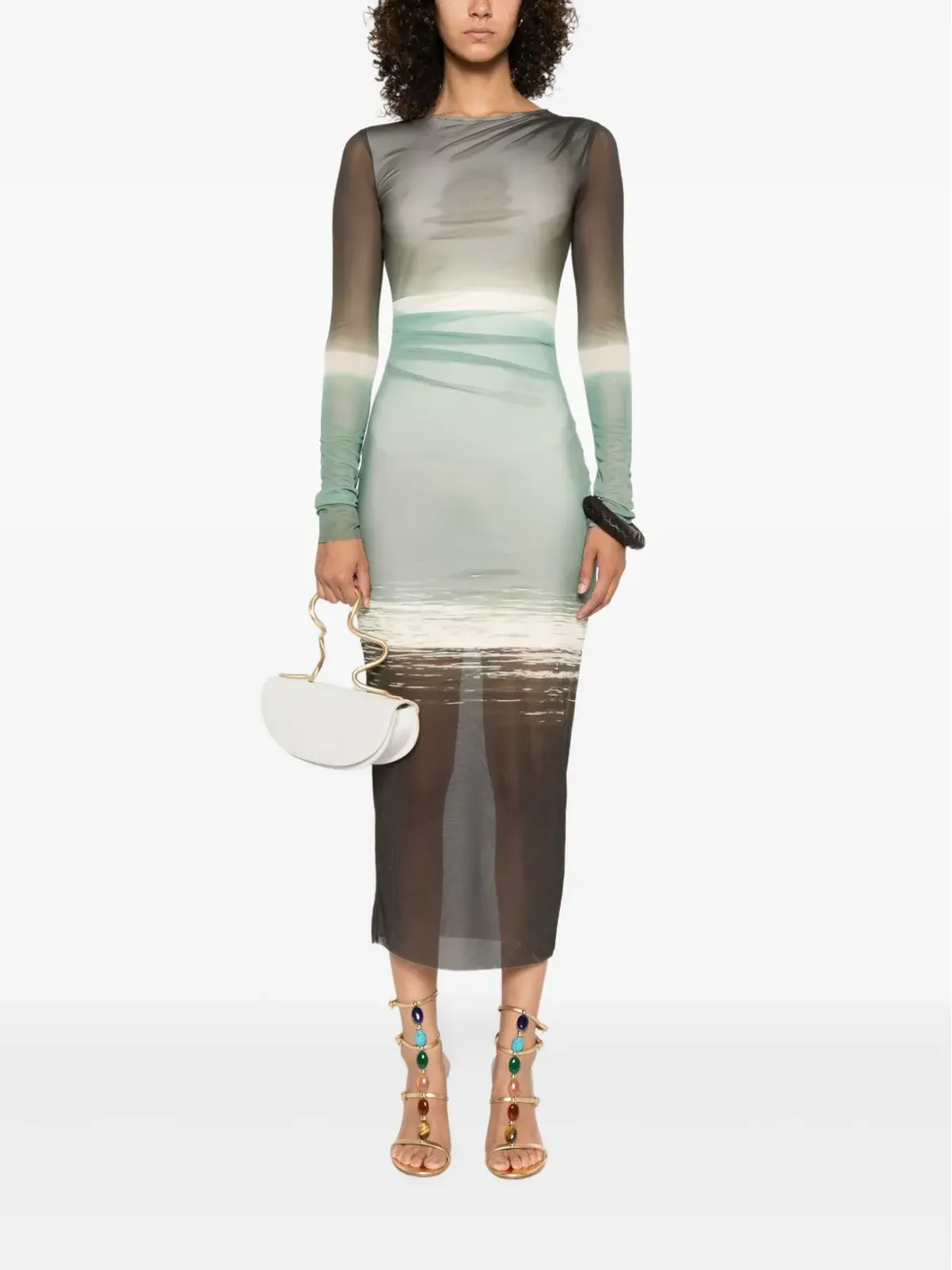 Patrizia Pepe グラデーションプリント ミディドレス - 画像2