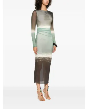 Patrizia Pepe グラデーションプリント ミディドレス - サムネイル3