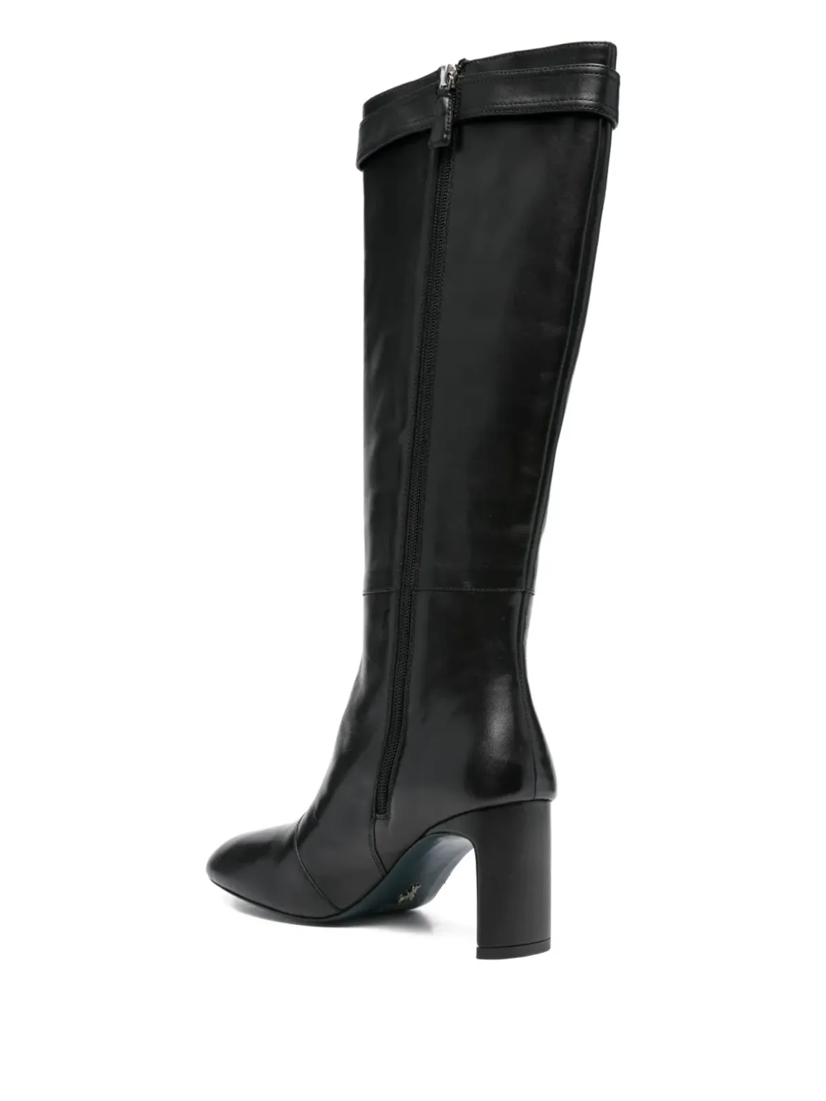 Patrizia Pepe 80mmバックルストラップレザーブーツ - ブラック - 画像3