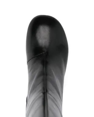 Patrizia Pepe 80mmバックルストラップレザーブーツ - ブラック - サムネイル4