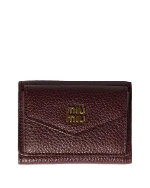 Miu Miu 小型レザーウォレット - レッド - サムネイル1