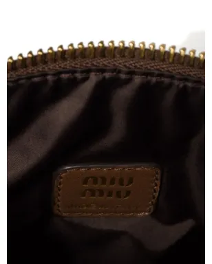 Miu Miu ミニ ギャバジン ロゴ ジップ バッグ - サムネイル5