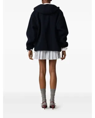 Miu Miu コットンフリース ジップフロント フーディー - サムネイル3