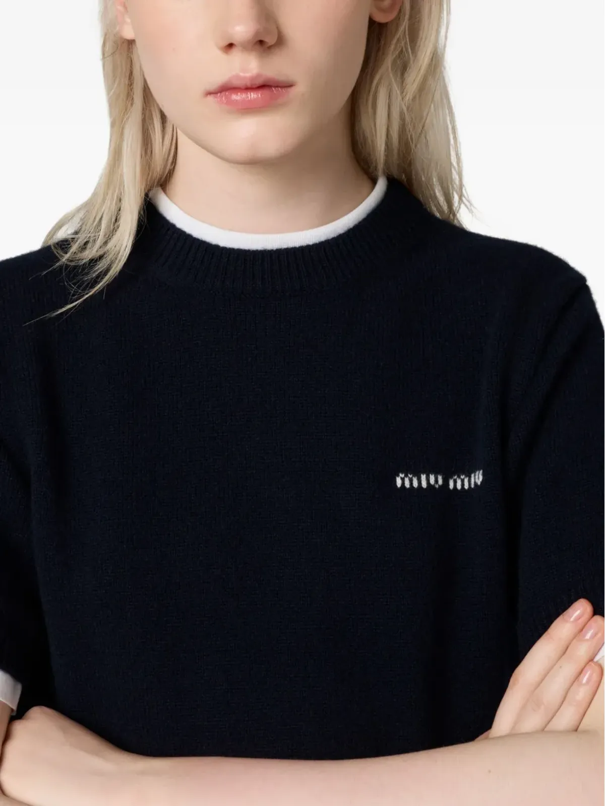 Miu Miu ショートスリーブ クルーネック Tシャツ - 画像4