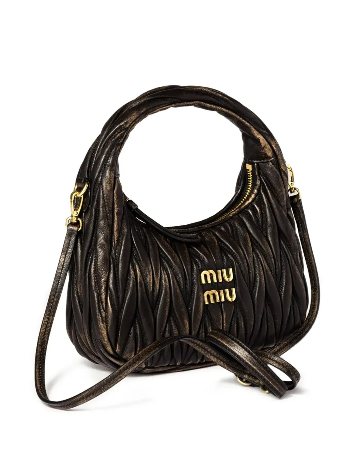 Miu Miu 小型 Wander マテラッセ レザー ショルダーバッグ - 画像5