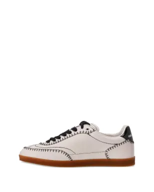 Karl Lagerfeld embroidered leather sneakers - White - サムネイル3