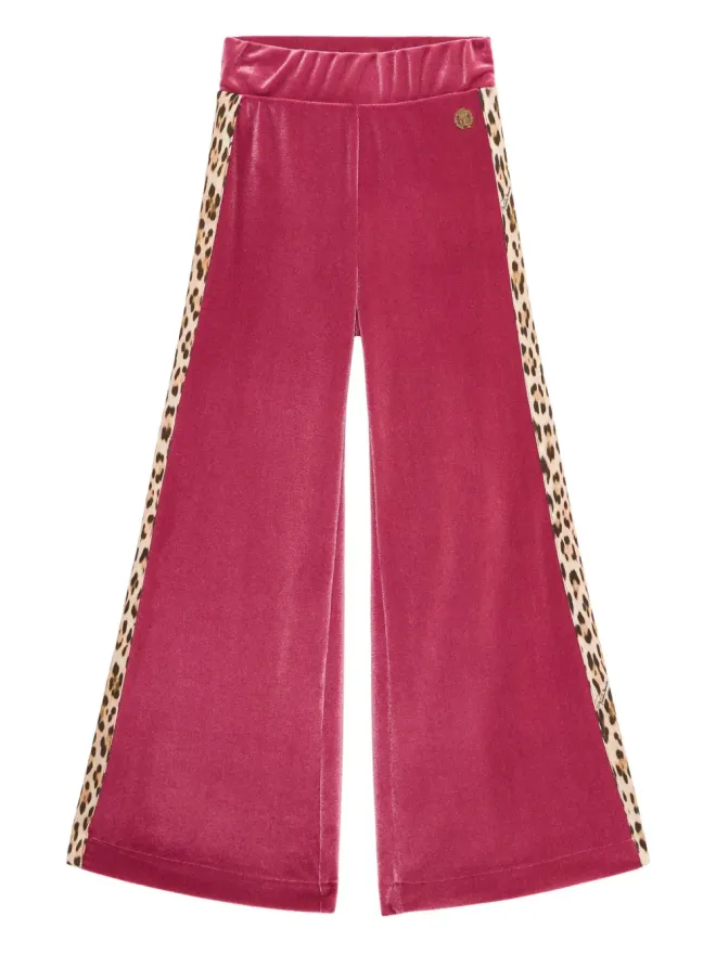 Roberto Cavalli Junior Roberto Cavalli Junior レオパード柄ベルベットパンツの商品画像