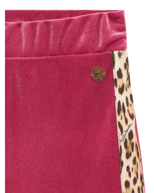 Roberto Cavalli Junior レオパード柄ベルベットパンツ - サムネイル3