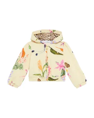 Roberto Cavalli Junior トロピカルプリント フーデッドトップ - イエロー - サムネイル1