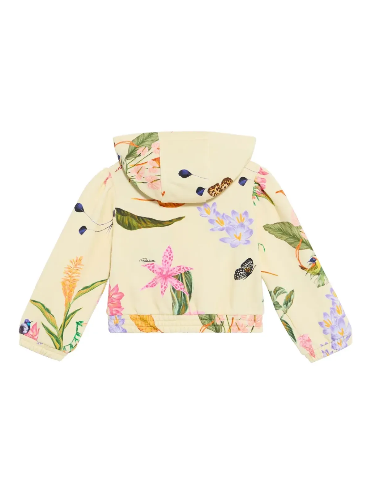 Roberto Cavalli Junior トロピカルプリント フーデッドトップ - イエロー - 画像2