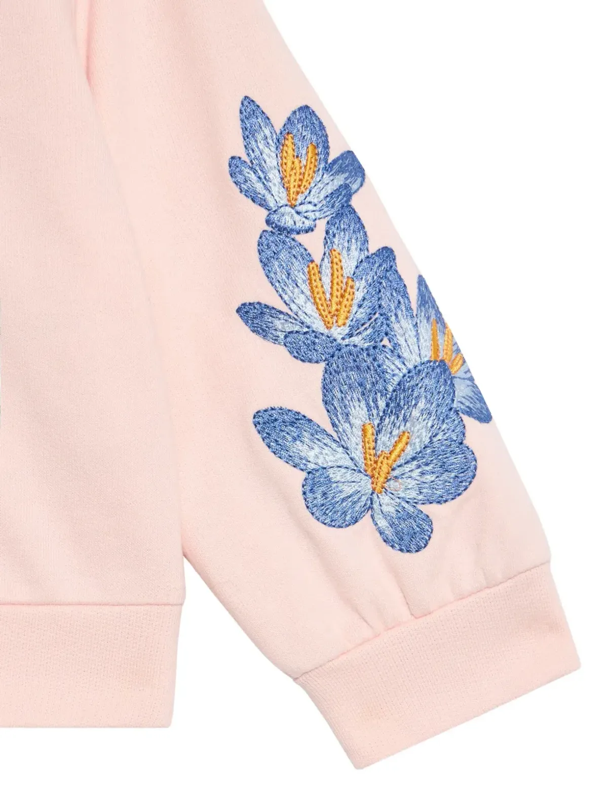 Roberto Cavalli Junior 刺繍花とヒョウ柄トリムのスウェットシャツ - ピンク - 画像5