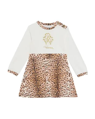 Roberto Cavalli Junior ロゴプレート レオパード柄ドレス - サムネイル1