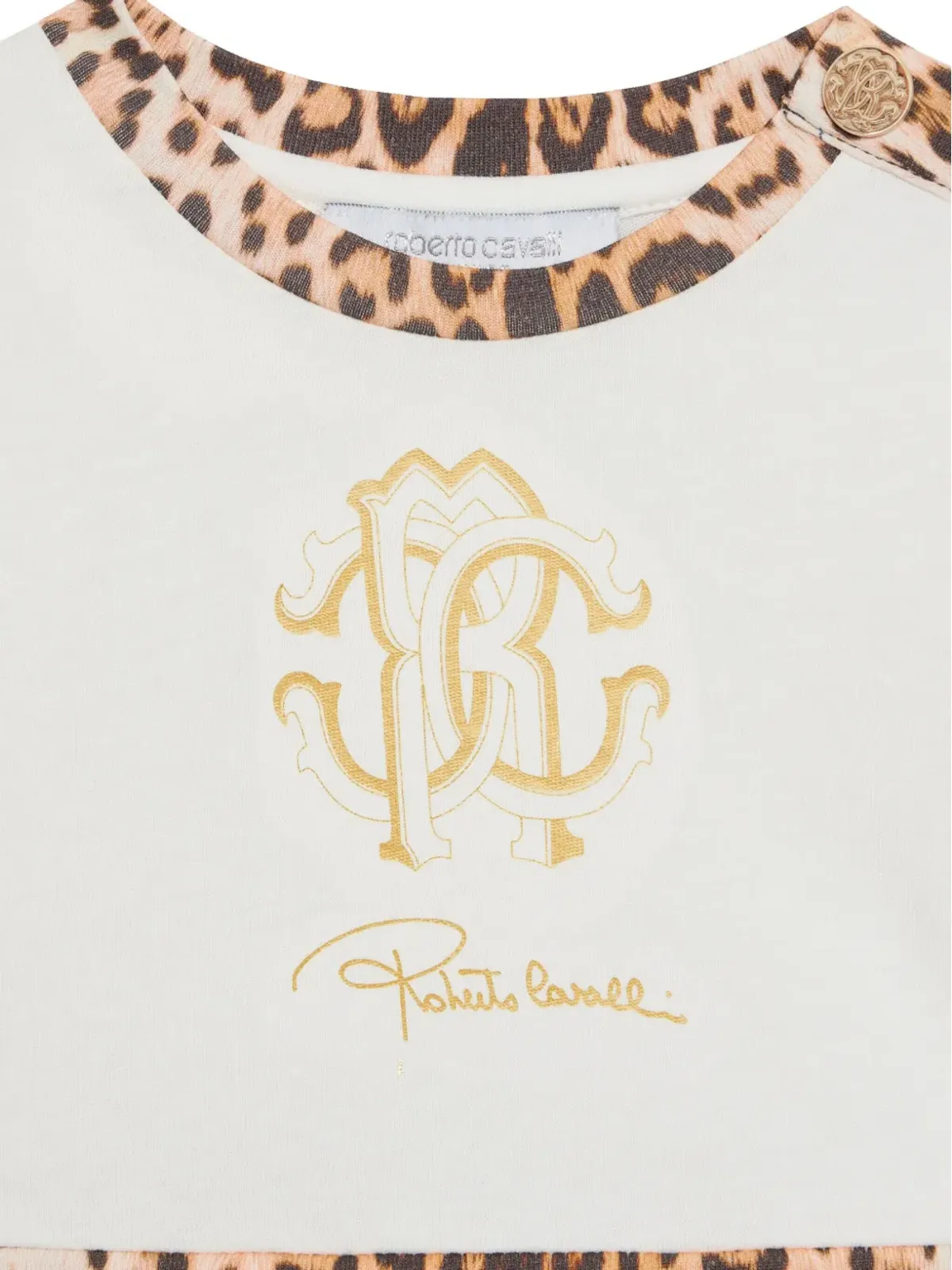 Roberto Cavalli Junior ロゴプレート レオパード柄ドレス - 画像3