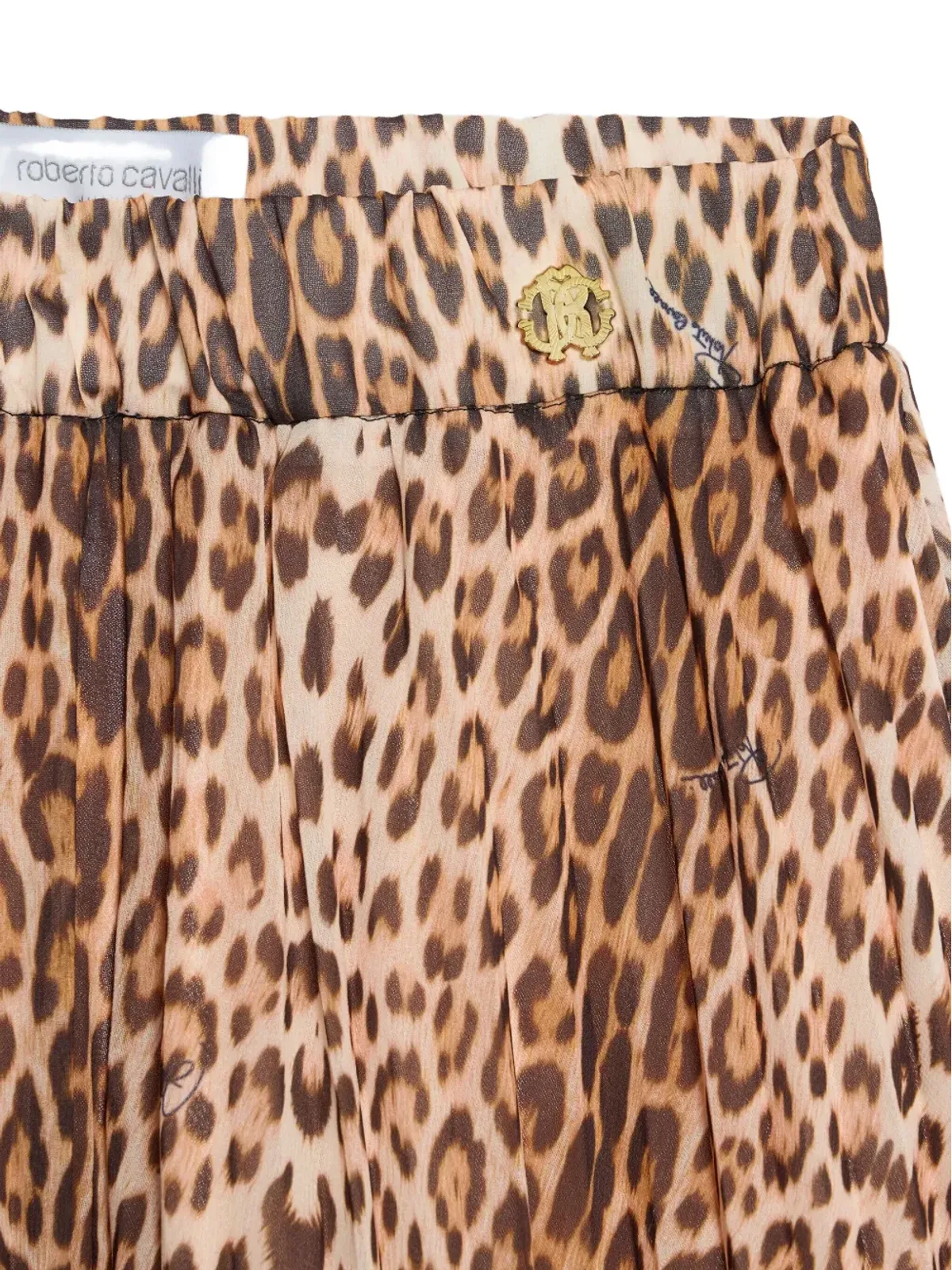 Roberto Cavalli Junior ジャガー柄プリーツスカート - ブラウン - 画像2